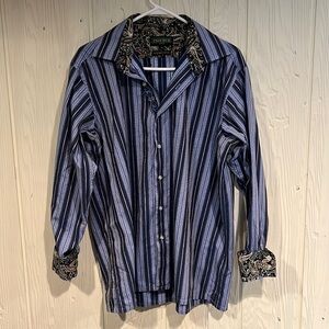 INSERCH Icon Men’s Button Up Long Sleeve Shirt, XL